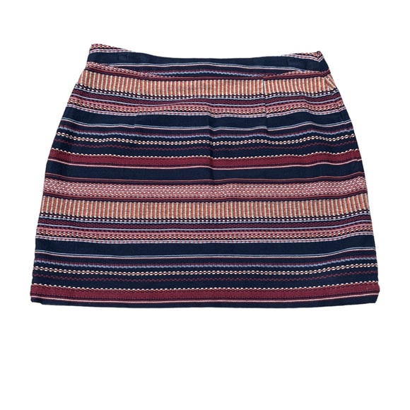 Hollister Woven Stripe Tapestry Earthy Boho 100% Cotton Mini Skirt Juniors sz 5 - Picture 4 of 6
